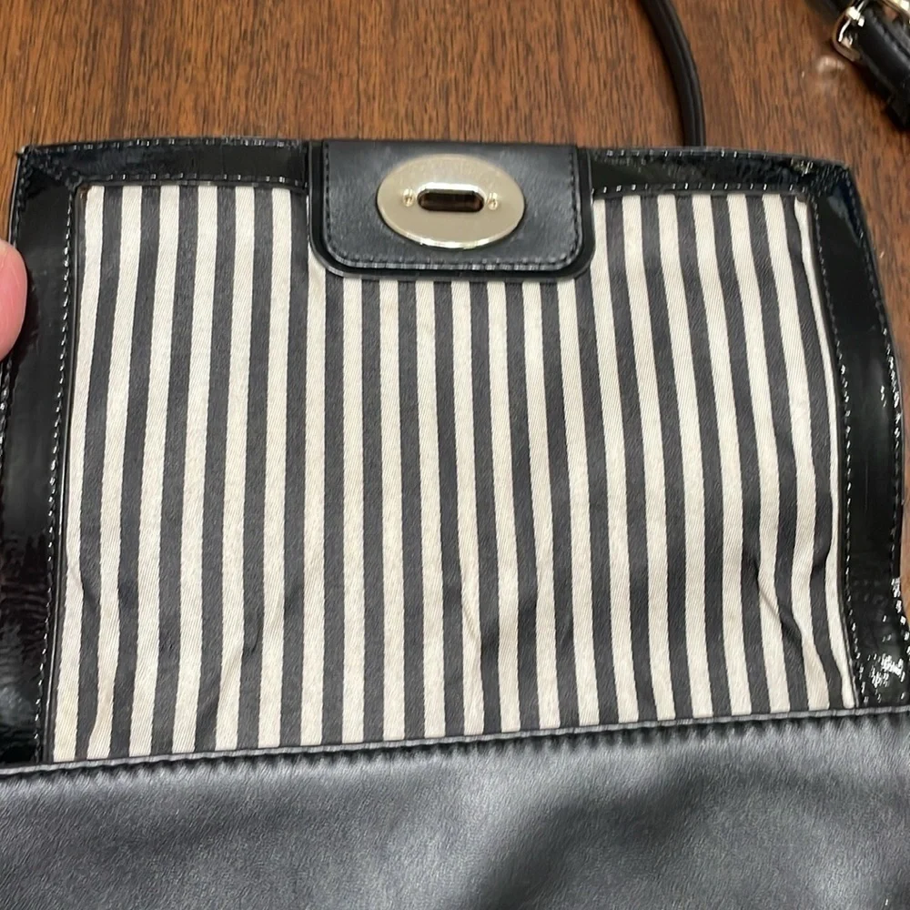 Kate Spade smooth black leather crossbody bag